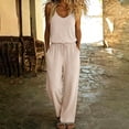 thumbnail image 4 of GILIGEGE Women's 2 Piece Lounge Set,Summer Outfits - Camisole Top & Wide Leg Pants,Dressy Outfits with Pockets,Gym Yoga Outfits,Activewear Loungewear,Comfy Beach & Travel Outfits 2026 Trendy Beige, 4 of 8