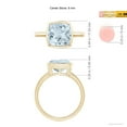 thumbnail image 4 of ANGARA Natural Bezel-Set Solitaire Cushion 2.7 ct Aquamarine Ring in 14K Yellow Gold for Women (Size-9mm) | March Birthstone, Birthday, Anniversary, Jewelry Gift for Women | Natural Aquamarine Ring, 4 of 9