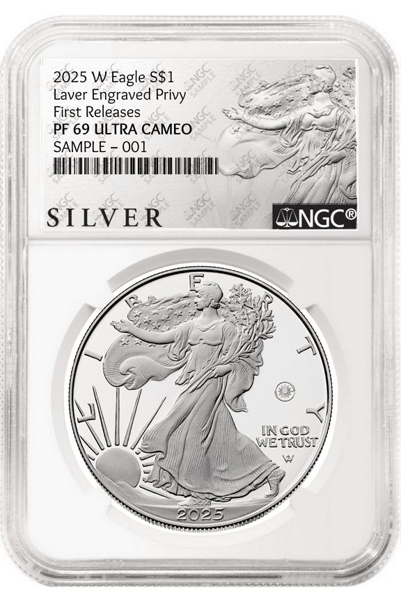 2025 W Proof American Silver Eagle with Laser Engraved Privy NGC PF69 First Releases ALS