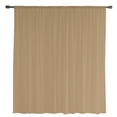 thumbnail image 2 of Pure Khaki Semi Sheer Curtains Drapes for Living Room, Bedroom, French Doors Window 45 Inches Long, Simple Solid Color Rod Pocket Chiffon Curtain Drapery Voile Draperies Panel, 2 of 6