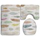 thumbnail image 1 of ABPHQTO Hojas de otoño Juego de alfombras de baño de 3 piezas Alfombra de baño Alfombra de contorno y tapa de inodoro, 1 of 2