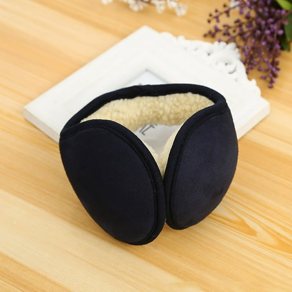 Foldable Winter Ear Muffs with Adjustable Size for Men and Women - Soft Lamb Suede Ear Warmers for Outdoor Activities