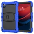 thumbnail image 3 of for Lenovo Tab M10 Plus 3rd Gen 10.6 inch 2022 Case with PET Screen Protector + Pencil Holder + Stand + Shoulder Strap | Heavy Duty Protection 3 Layer Silicone PC Case | Darkblue+Black, 3 of 8