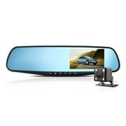 Dash Cameras for Cars And Back Up HD 4.3" 1080p Dual Lens Car Camera Video Recorder Cam Rearview Mirror DVR