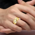 thumbnail image 2 of *RYLOS Classic Mens Opal & Diamond Ring - October Birthstone*; 14K Yellow Gold-plated-silver, 2 of 4