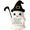 A#004, variant on Handmade Crochet Amigurumi Ghost Plush with Witch Hat, Cute Halloween Desk Decor Knitted Yarn Doll, Mini Spooky Season Office Shelf Ornament with Interchangeable Quote Cards, Best Friend Gift