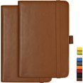 thumbnail image 1 of UTAH-2 Pack Pocket Notebook Journal with Pen Loop, 3.8" x 5.7" Mini Journal Notepad Small Notebook,100Gsm Premium Thick Paper with Pocket（Brown, Ruled）, 1 of 4