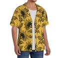 thumbnail image 2 of Pofeuu Autumn Sunflower Print Mens Casual Short Sleeve Shirts Beach Summer Spread Collar Pocket Tops Men's Casual Short-sleeved Shirt-XX-Large, 2 of 5