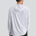 thumbnail image 5 of Mens Shirts,Long Sleeve Hooded Workout Shirt Athletic Performance Top Wicking Gym Tee For Running Training Fitness And Exercise,Long Sleeve Shirts for Men,White,2XL, 5 of 5