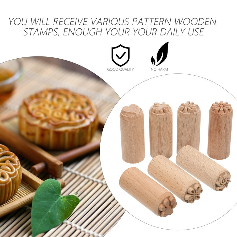 Wooden Clay Pottery Stamps Pottery Tool Modeling Pattern Stamp
