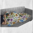 thumbnail image 6 of Cartoon Soft Flannel Fleece Throw Blanket, Various Types of Animals Drawn Manner Lions Koalas Tigers Crocodiles Monkeys, Cozy Plush for Indoor and Outdoor Use, 50" x 60", Multicolor, by Ambesonne, 6 of 6