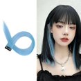 thumbnail image 1 of RYGRZJ Color Hair Hanging Ear Dyed Wig Synthetic Wig Hair Extensions Clip In One-Piece`, 1 of 5