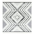 thumbnail image 6 of SAFAVIEH Moroccan Tassel Andreas Diamond Shag Area Rug, Ivory/Grey, 4' x 6', 6 of 10