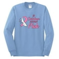 thumbnail image 2 of In October We Wear Pink Awareness Mens Long Sleeve Shirt, Light Blue, Large, 2 of 3