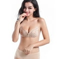 thumbnail image 2 of Women Hollow Out Invisible Gathered Lift Sticky Breathable Backless Zipper Sticky Bra, 2 of 5