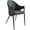 Gray, variant on LeisureMod Sante Dining Chair, Mid-Century Modern Upholstered Leather Dining Arm Chair with Iron Legs for Kitchen and Dining Room (White/Bordeaux)