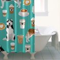 thumbnail image 4 of Husky and Coffee Shower Curtain 36"x72" ,Bathroom Decorative Shower Curtains Set with 12 Hooks,Modern Waterproof Washable Shower Curtain, 4 of 6
