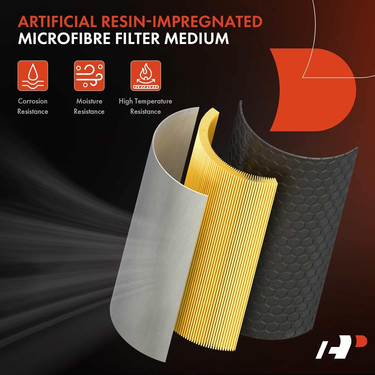 A-Premium Front Engine Air Filter Compatible with Chevrolet C4500 Kodiak, C5500 Kodiak & GMC C4500 Topkic, C5500 Topkick, 2003-2009, 6.6L 8.1L, Replace# 88937527