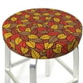 thumbnail image 3 of Disketp Fall Leaves Funda Redonda para Taburete, Funda de Cojín para Silla de Bar Suave y Elástica-13 inch, 3 of 7