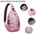 thumbnail image 4 of Rocket and Spacecraft Sling Backpack, Moon and Sun Design, Galaxy Nebula Crossbody Bag for Outer Space Lovers, 4 of 6