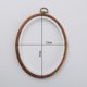 thumbnail image 1 of Juego de aro de punto de cruz decorativo redondo, ovalado, de diferentes tamaños, marco de bordado de madera imitada, adorno artístico colgante circular, 1 of 5