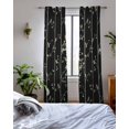 thumbnail image 3 of Sparrow Sheer Curtains 84 Inch Length 2 Panels Set for Living Room/Bedroom, Spring Birds on The Branches Vintage Country Black Kitchen Curtains Grommet Semi-Sheer Curtains Window Treatments 42"x84"x2, 3 of 7