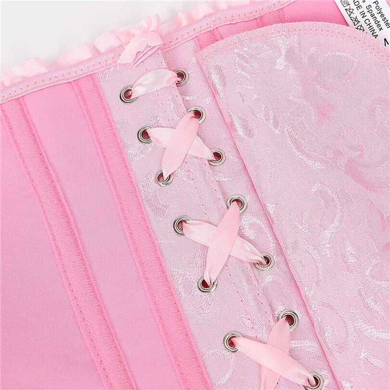 shapewear for corset wedding dress SBYOJLPB Women's Shapewear Corset Wedding Dress Bottoming Underwear Body  Sculpting Gothic Vest Court Corset Corset Pink 4(S)