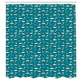 thumbnail image 2 of Ambesonne Skateboarding Shower Curtain, Boy Making Moves, 69"Wx84"L, Petrol Blue Multicolor, 2 of 4