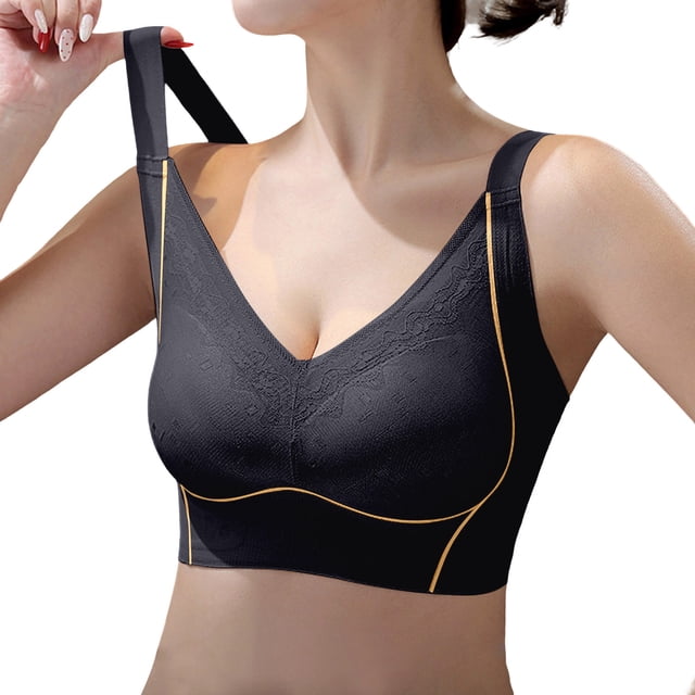 Full Coverage Seamless T Shirt Bra with Side Support Wide Band Lift and Smoothing Shape for Daily Wear