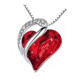 thumbnail image 4 of Collar con colgante de corazón de amor, cadena para el cuello, regalos de cumpleaños y vacaciones para esposa Rojo, 4 of 8