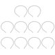 thumbnail image 1 of 10 diademas antideslizantes unisex para el pelo, sencillas y onduladas, de aleación, para el hogar, para lavarse la cara, para mujeres y hombres (negro), 1 of 7