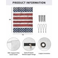 thumbnail image 2 of 4th of July RV Awning Sun Shade Screen 9'X7' Patriotic Stars Stripes Mesh Sunscreen Red Wood Grain Awning Shade Screen with Zipper UV Blocker Completed Kits Outdoor Canopy for RV Motorhome Camper, 2 of 7