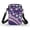 Purple Geometric Floral, variant on HELLHERO Vibrant Floral Mix Crossbody Sling Bags 2 Zippers Polyester Adults 4.33x1.97x7.09 for Outdoor Daily Use