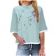 thumbnail image 1 of Mujeres Camisetas Sueltas Ajuste Más Tamaño Cuello en V Manga Corta Ropa de Cama Superior, Ligero Color Sólido Blusa Casual, Desgaste de Verano Transpirable, Tops de Túnica para las Mujeres Sueltas Aj, 1 of 5