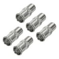 thumbnail image 1 of Adaptador de conector coaxial rápido Uxcell F macho a F hembra a presión 75 Ohm impermeable para TV, cable coaxial 5 piezas, 1 of 6