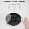 thumbnail image 6 of 10 Pcs Round Appetizer Serving Tray with Lids, 6 Divided Serving Tray, MODANU Disposable Food Storage Containers, Plastic Tray Storage, Snack, Vegetable Fruit Plastic Trays for Party and Buffet, 6 of 7