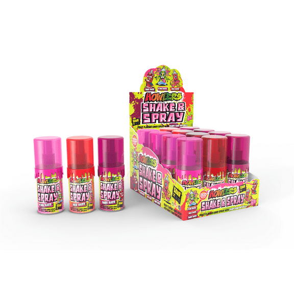 Alberts Howlers Red Razz Shake and Spray, 2.03 Ounce - 12 Count Display Box