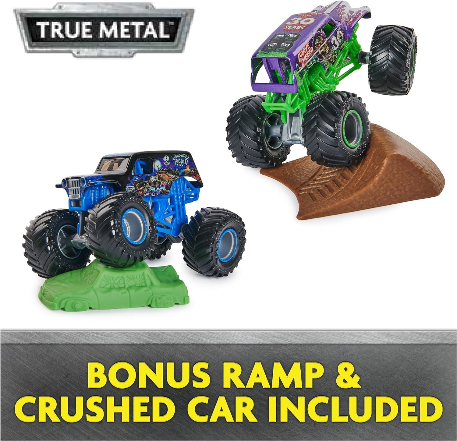 Monster Jam, Grave Digger 40th Anniversary 8-Pack, 1:64