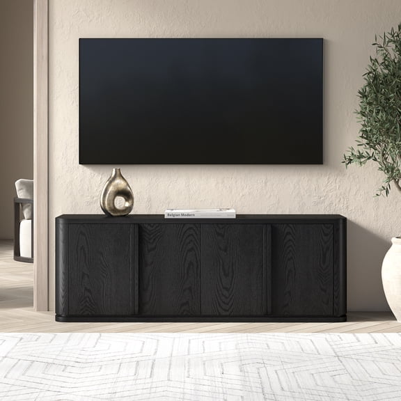 Vance Rectangular TV Stand for TV's up to 78" in Black Grain