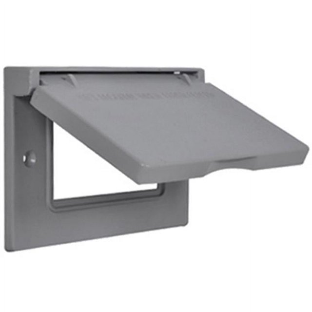 Hubbell Electrical 1C-GH Interrupteur Horizontal pour Défauts de Sol Couverture à Rabat Simple - Gris