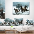 thumbnail image 3 of Designart Gang of Deer in Rocky Mountains - Landscape Printed Throw Pillow - 16x16, 3 of 4