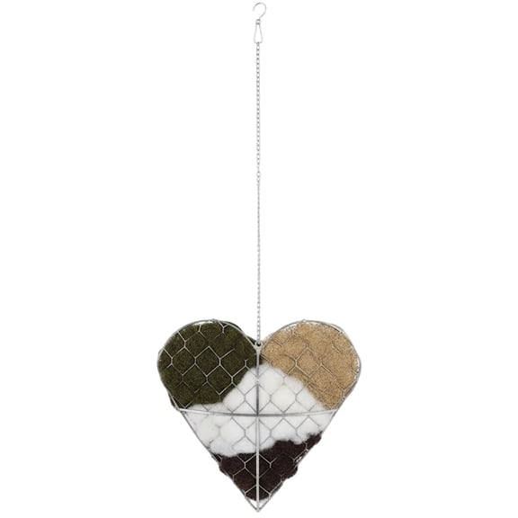 SSNTSY Alpaca Bird Nesting Material Heart Hummingbird Nester Wild Birds House Making Material Pack for Winter Fowl Hummingbird Lovers Home Garden Yard
