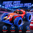 thumbnail image 3 of JoyStone Remote Control Car for Kids, RC Truck 2.4GHz Off-Road Monster Truck with LED Lights, 2 Batteries, RC Toy Car for Boys Girls, 3 of 11