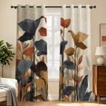 thumbnail image 6 of Tchckioa 52x63 Inch Blackout Curtains,Thermal Insulated Grommet Window Drapes for Living Room,2 Panels,Leaves, 6 of 8
