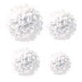 thumbnail image 2 of Billuyoard Juego de pompones de papel blanco de 7,8 pulgadas, bolas de papel con pompón para fiesta de cumpleaños, decoraciones de flores, Kits de decoración para fiestas Blanco 10 pulgadas, 2 of 6