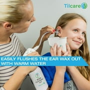 Tilcare Ear Wax Removal Tool, Ear Irrigation Flushing System for Adults & Kids - Perfect Ear Cleaning Kit - Includes Basin, Syringe, Curette Kit, Towel and 30 Disposable Tips