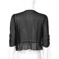 thumbnail image 5 of TiaoBug Women's Ruffle Short Sleeve Bolero Cardigan Summer Sheer Chiffon Shrug Elegant Top, 5 of 7