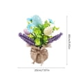 thumbnail image 3 of Fzsteel Easter Egg Wreath Artificial Spring Decoration with Colorful Stakes for Outdoor Garden and Holiday Hanging Ornament, 3 of 6