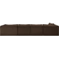 thumbnail image 5 of Meridian Furniture 5-Piece Brown Corduroy Performance Fabric Modular Sectional, 5 of 13