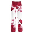 thumbnail image 5 of Valentines Day Fluffy Flannel Pajama Pants Women Heart Plush Warm Home Pants Cute Fuzzy Pajama Bottoms, 5 of 6